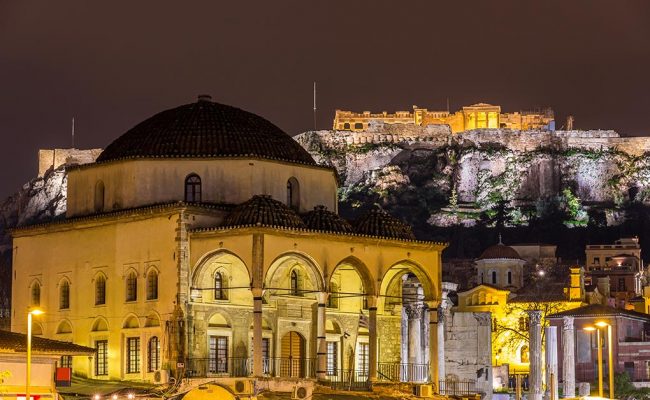 Image of night in Athens. Tours by PrivateToursAthens