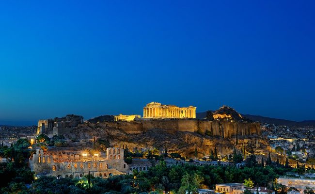 Image of night in Athens. Tours by PrivateToursAthens
